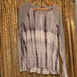 Long sleeve tie dye shirt